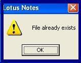 File Already Exists error